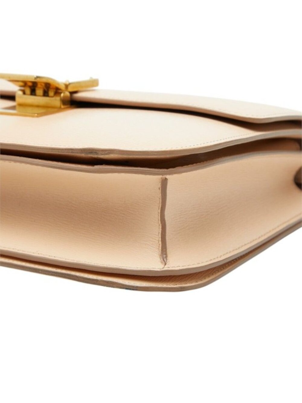 Celine Classic Box Crossbody Shoulder Bag Beige Leather - Picture 4 of 9